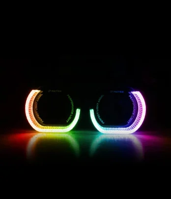 Universal 2.5 / 3.0-Inch Crystal 5D RGB LED Halo Angel Eye Rings (Pair)