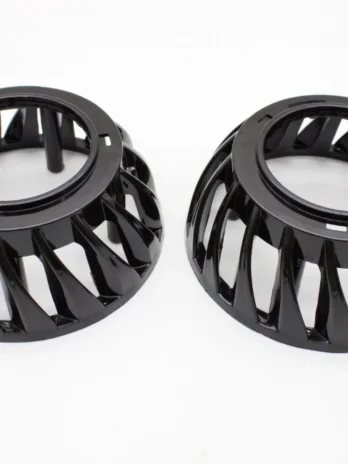2.5-Inch Ventilated Projector Lens Shrouds (Gloss Black Pair)
