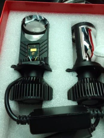 Y9S Universal H4 Mini Bi-LED Headlight Projector Lens Kit